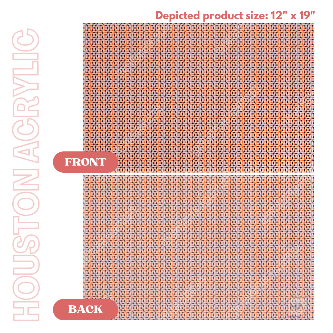 1/8" Halloween Diamond MakerPrint Acrylic Sheet Front vs Back Full Size Sheet View Comparison