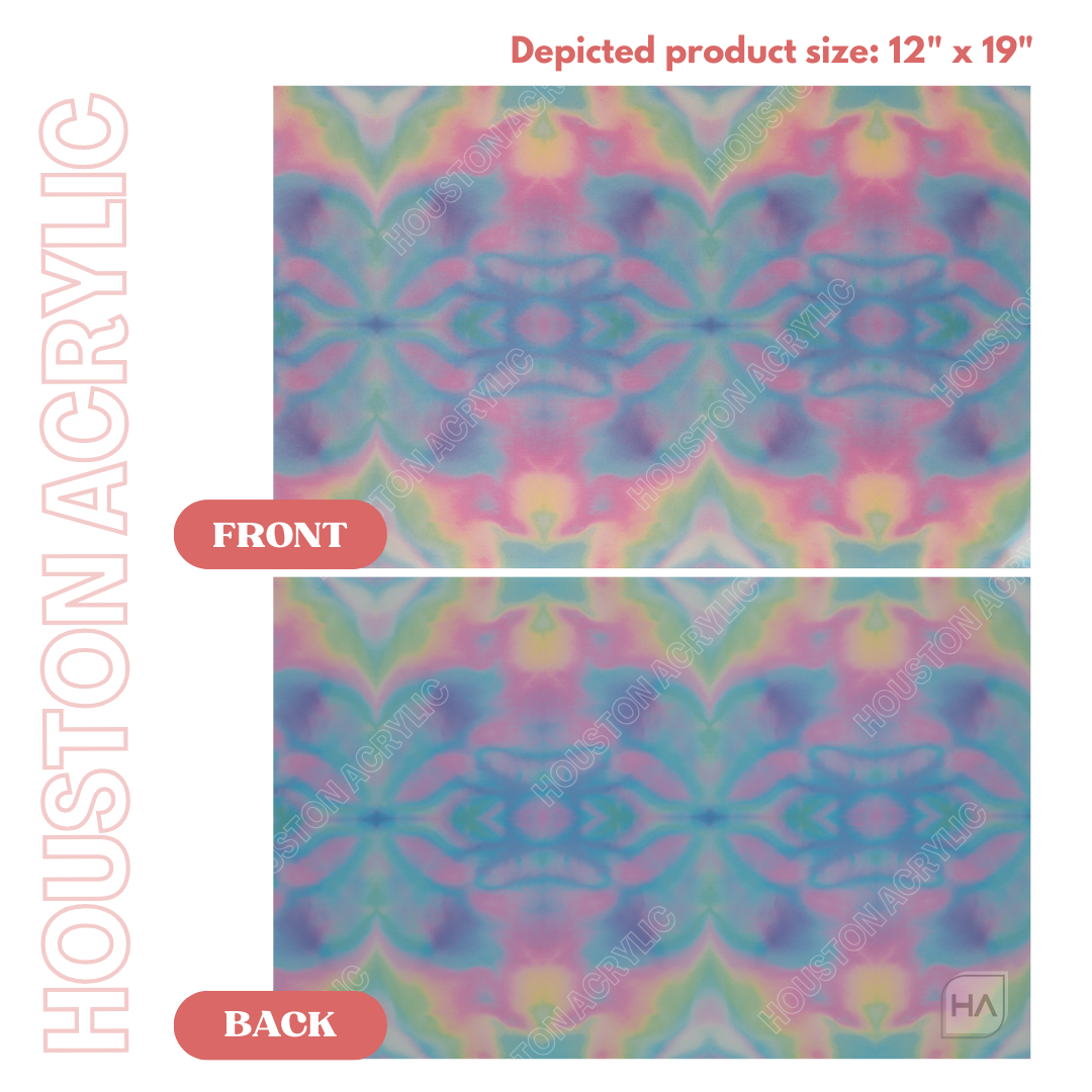 1/8" Holographic Waves MakerPrint full size sheet front vs back view