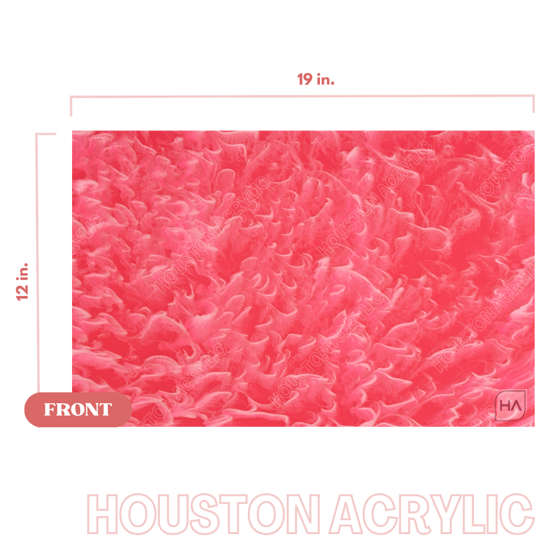 1/8" Hot Pink Quartz Cast Acrylic Sheet Full Size Sheet
