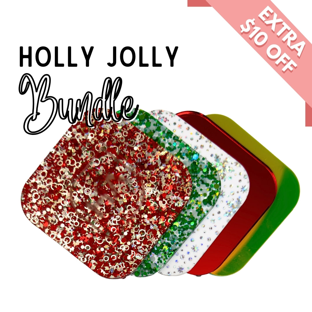 1/8" Holly Jolly Acrylic Sheet Bundle