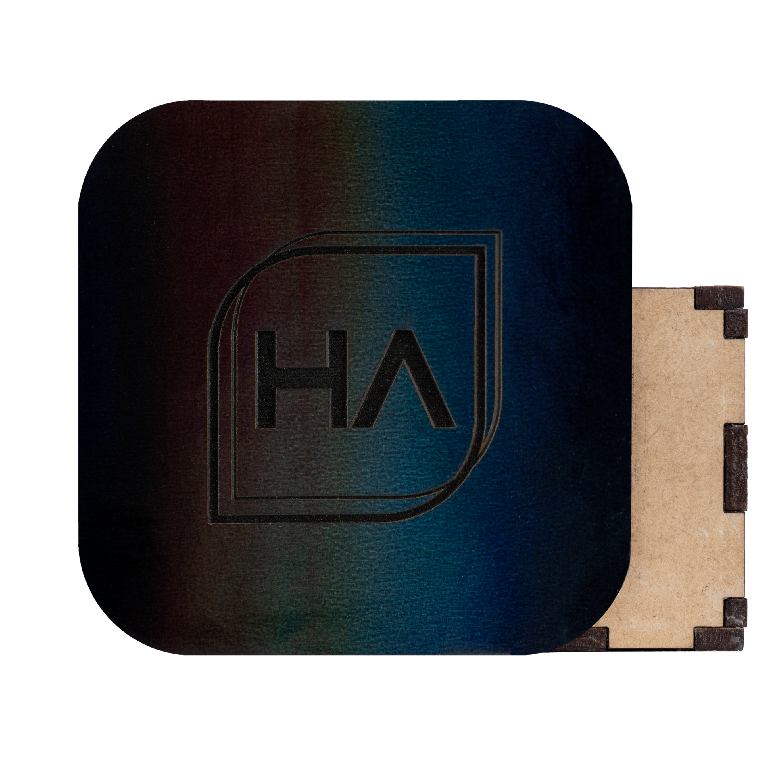 Holographic Midnight/Black MakerLeatherette Laserable Leatherette Sheet