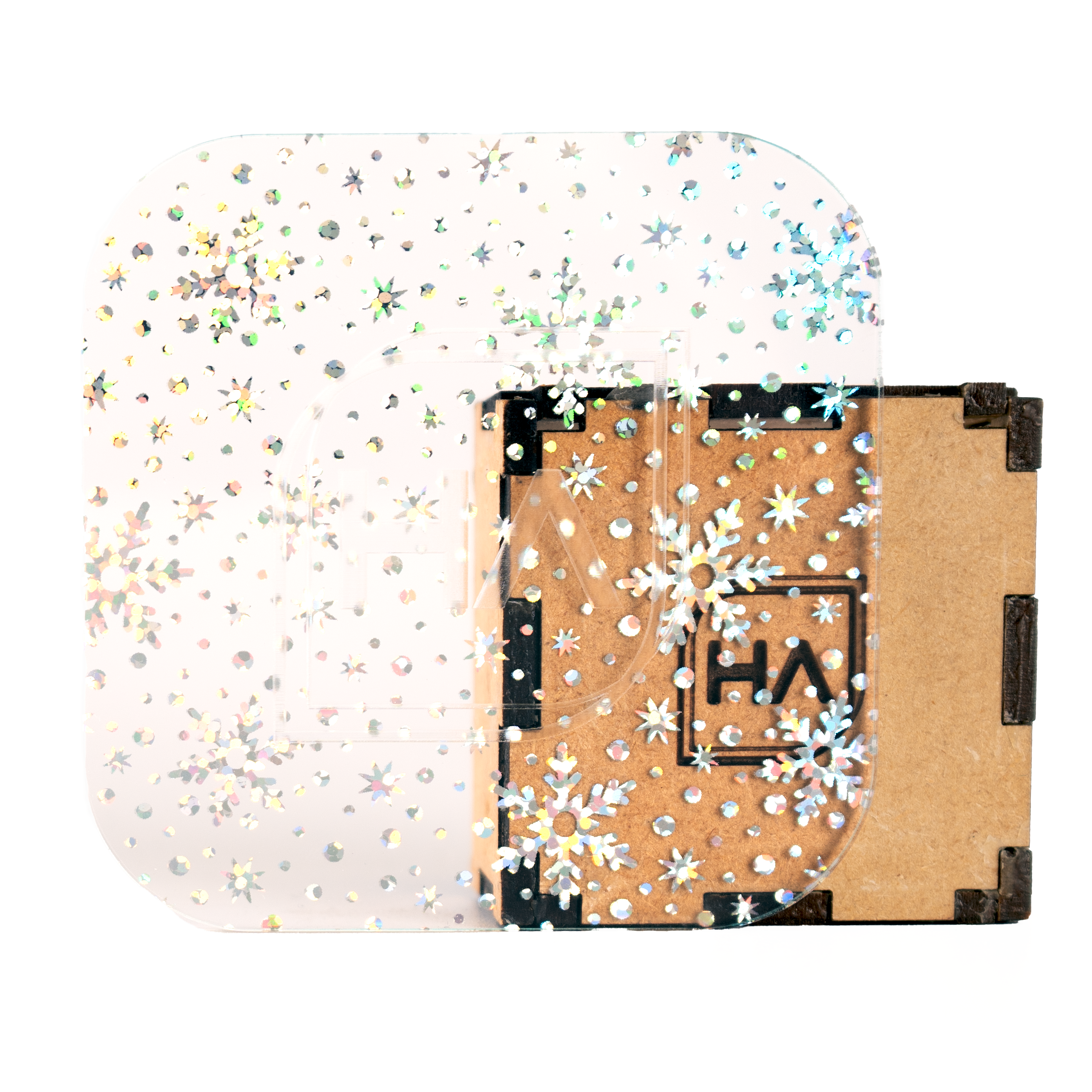 1/8" Holographic Crystal Snowflakes Iridescent Acrylic Sheet