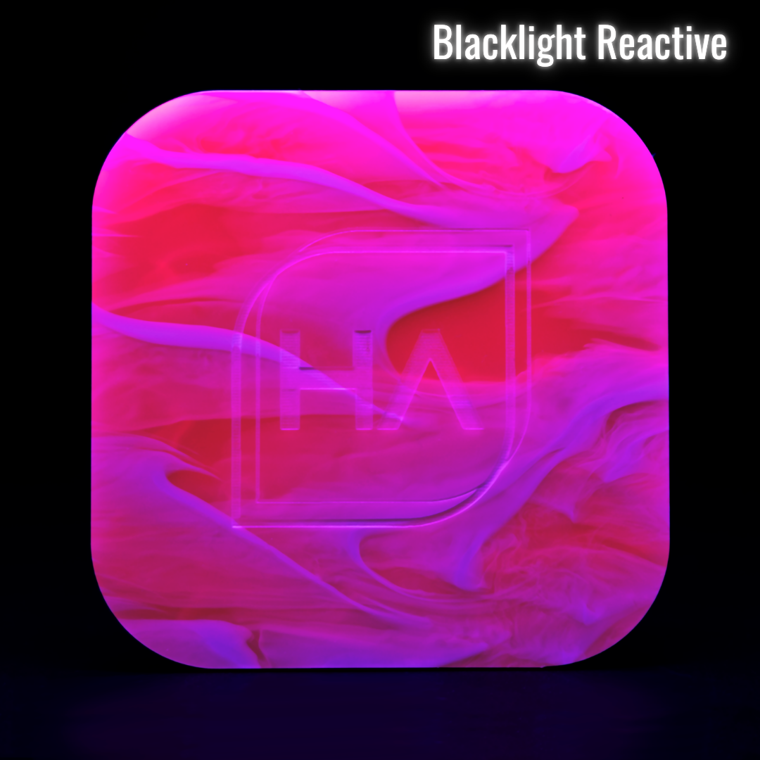 Blacklight reactive 1/8" Hot Pink Quartz Cast Acrylic Sheet