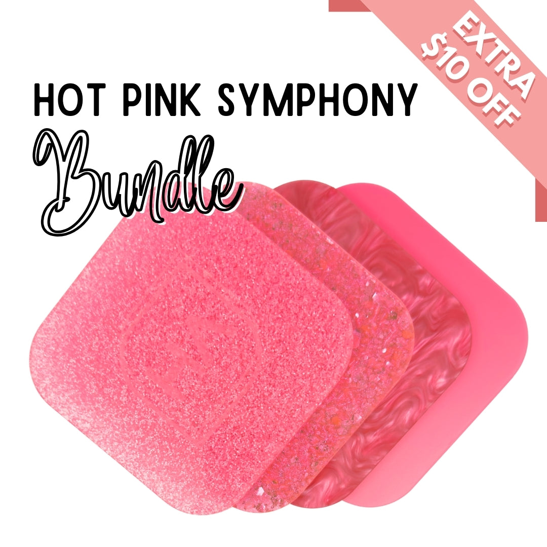 1/8” Hot Pink Symphony Cast Acrylic Sheet Bundle