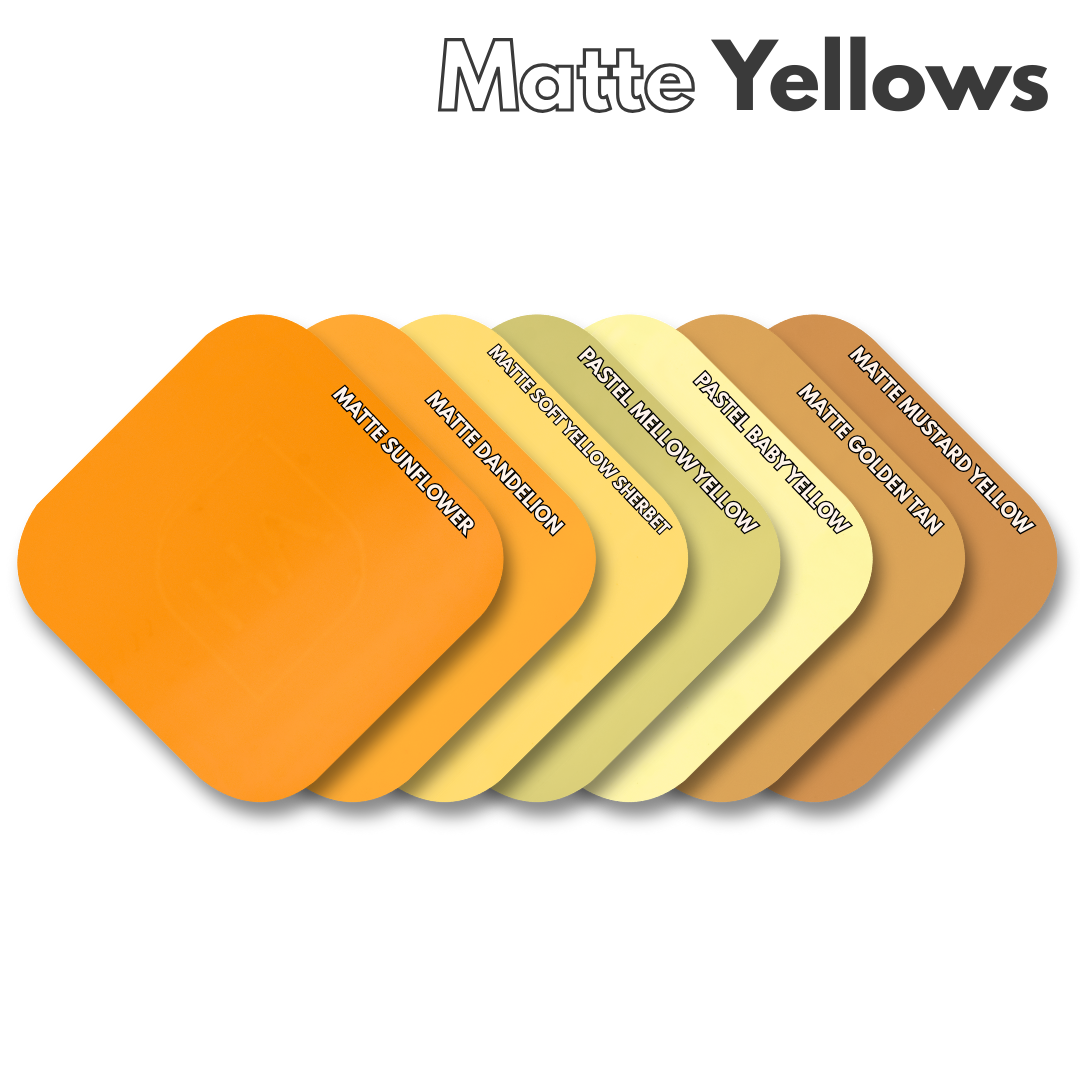 Houston Acrylic Matte Yellow Acrylic Sheet Color Comparison