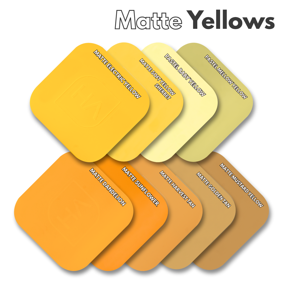Houston Acrylic Matte Yellow Acrylic Sheet Color Comparison
