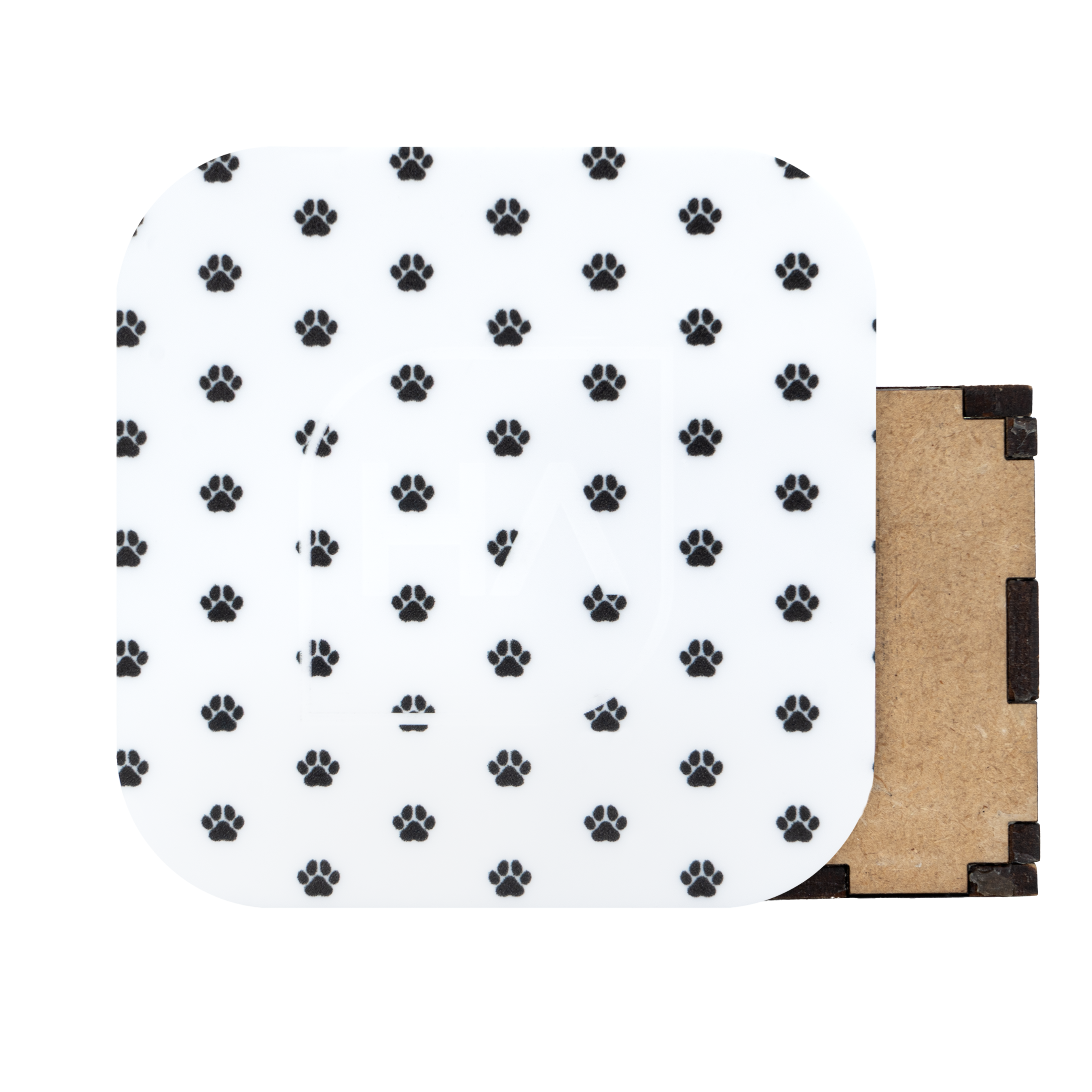 Scattered Black Paw Prints MakerPrint