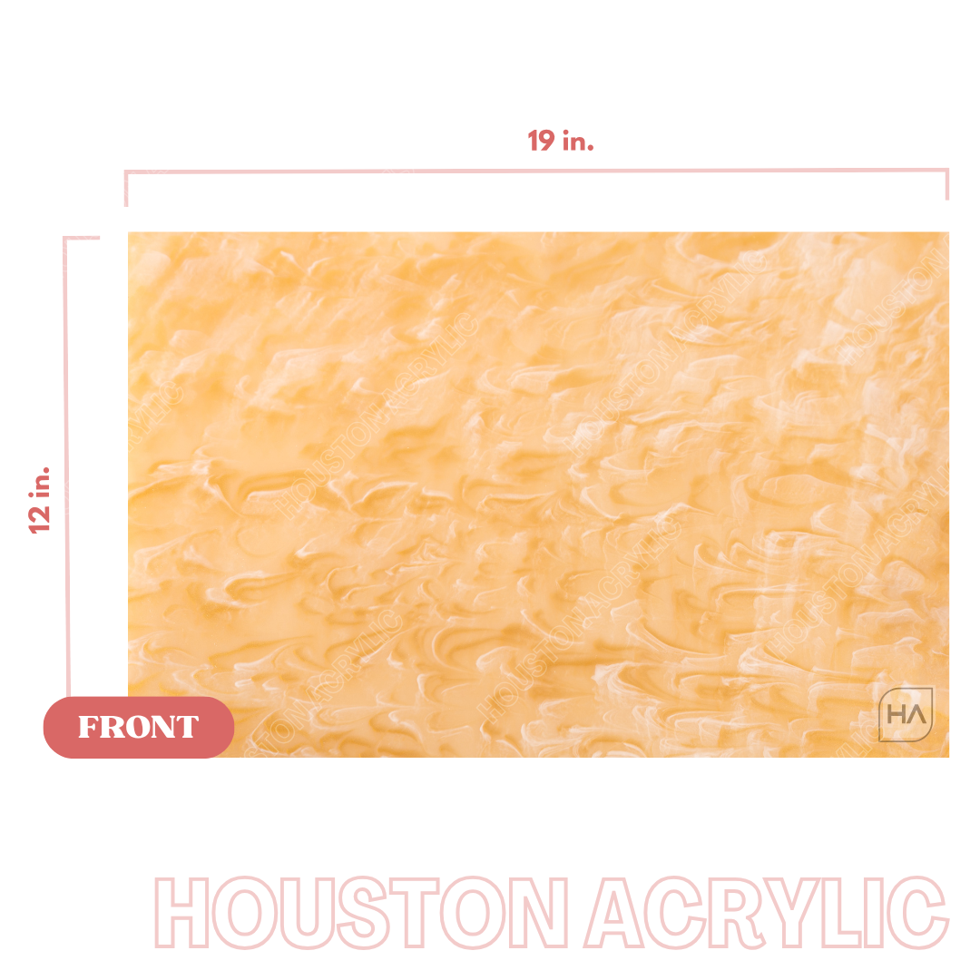 1/8" Luxe Amber Cast Acrylic Sheet Full Size Sheet View