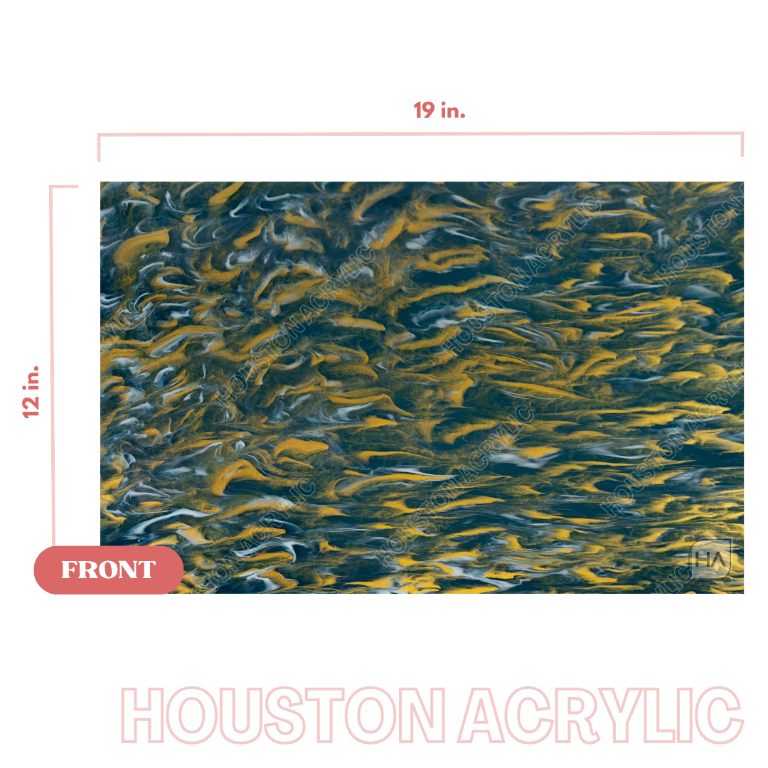 1/8" Luxe Navy Cast Acrylic Sheet Full Size Sheet View