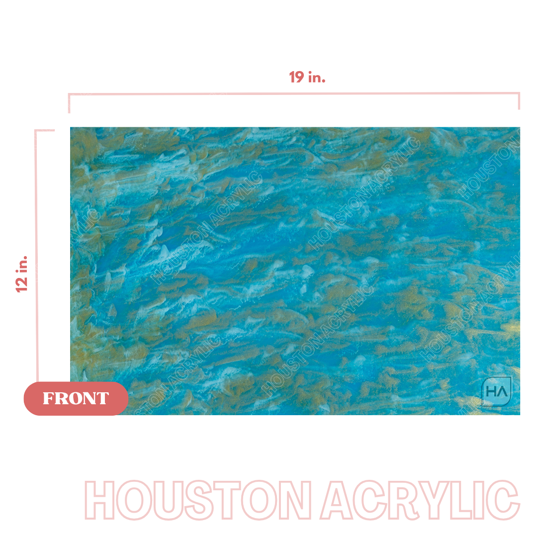 1/8" Luxe Sapphire Cast Acrylic Sheet Full Size Sheet View