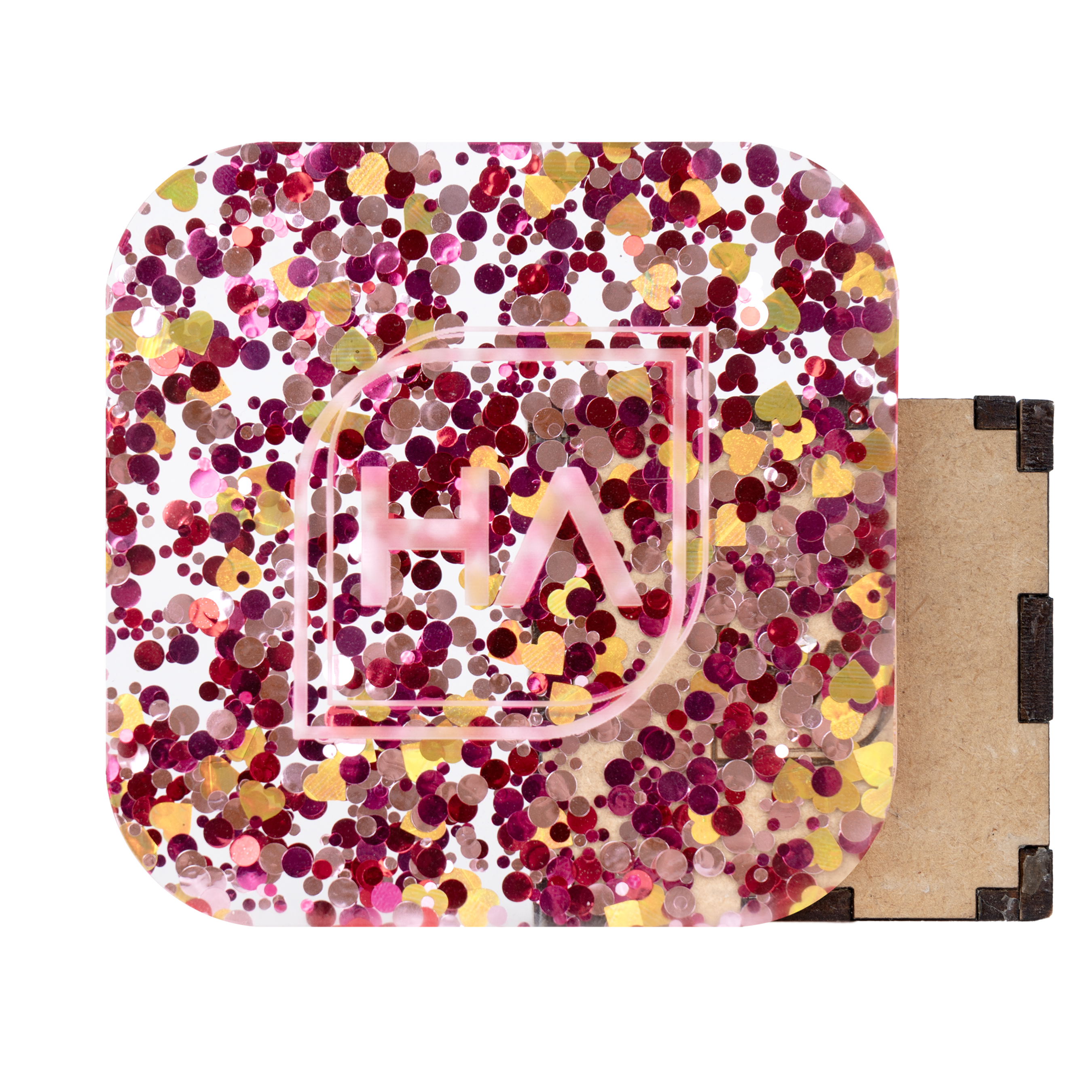 1/8” Lemonade in love confetti cast acrylic sheet