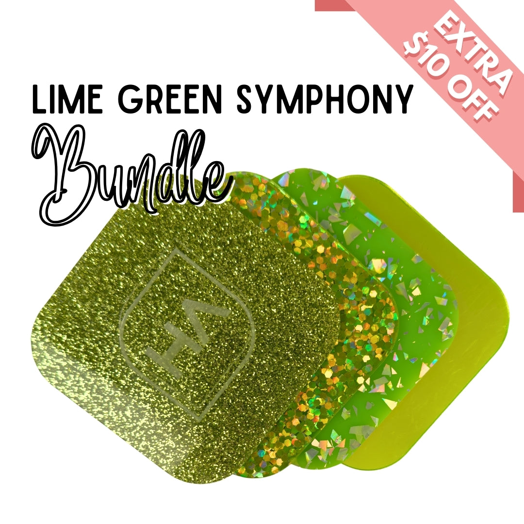 1/8” Lime Green Symphony Acrylic Sheet Bundle