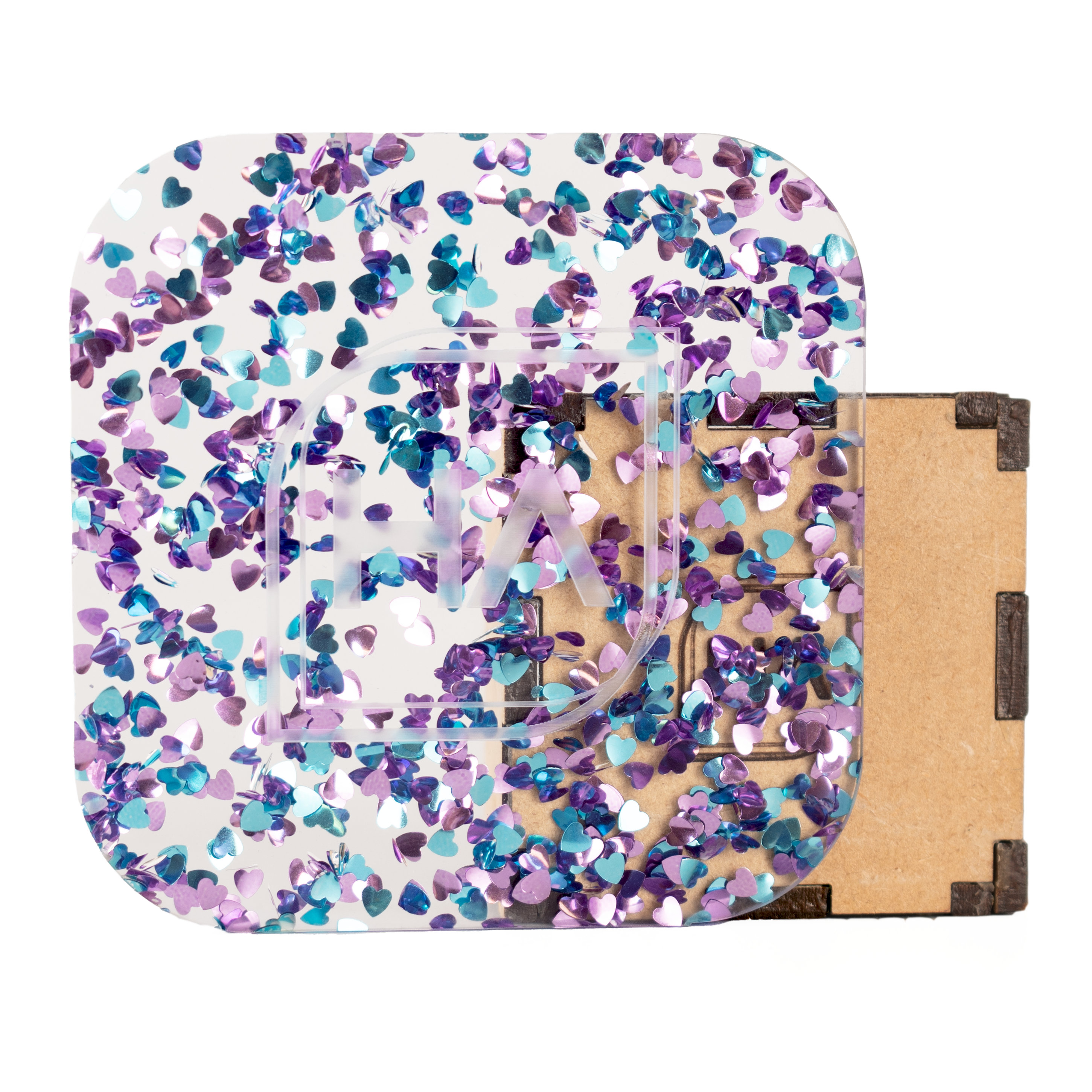 1/8" Lullaby Hearts Confetti Cast Acrylic Sheet