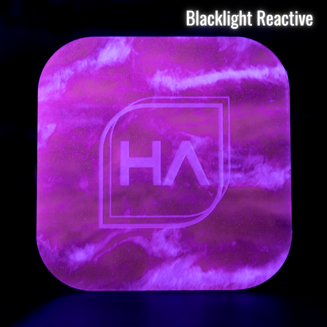 Blacklight reactive 1/8" Luxe Rosè Cast Acrylic Sheet