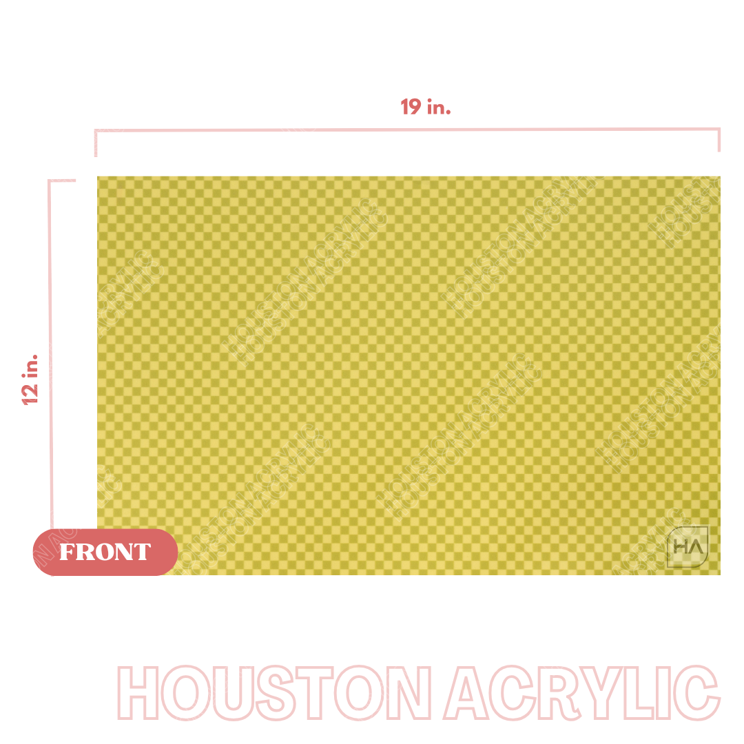 1/8" Mini Green Checkered MakerPrint Full Size Acrylic Sheet View