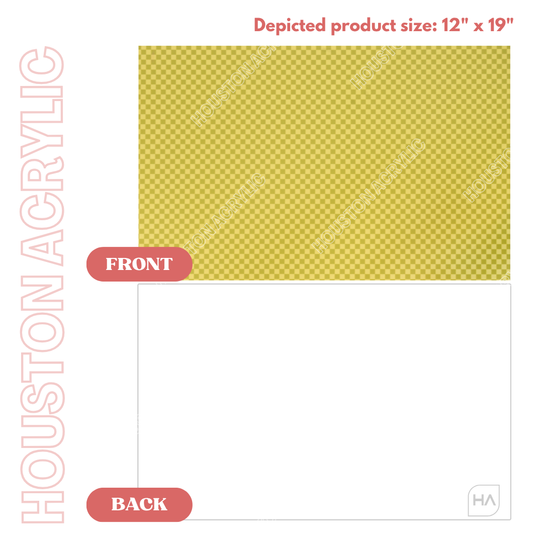 1/8" Mini Green Checkered MakerPrint Full Size Sheet View Front and Back Comparison