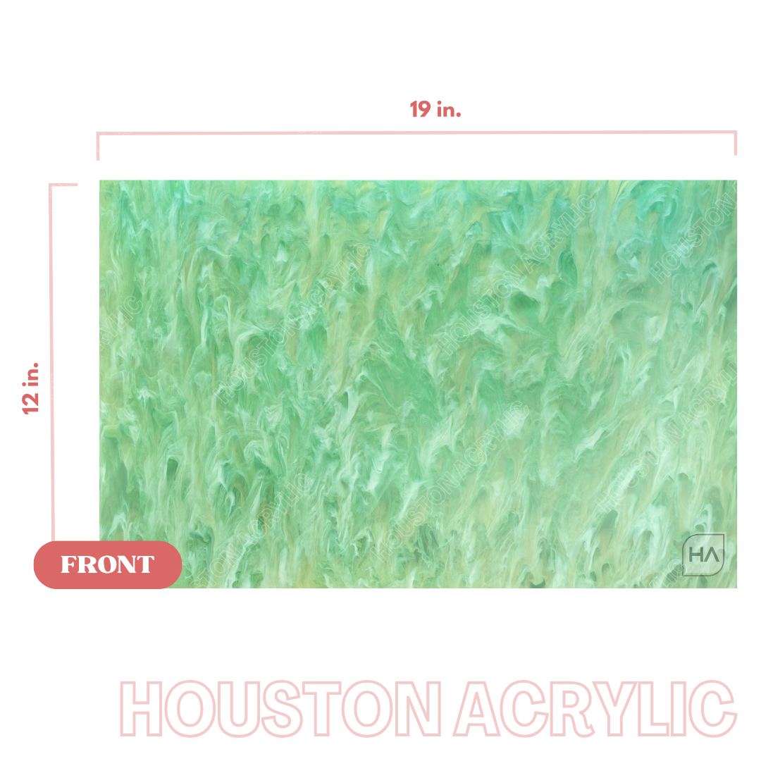 1/8" Mint Haze Cast Acrylic Sheet Full Size Sheet View