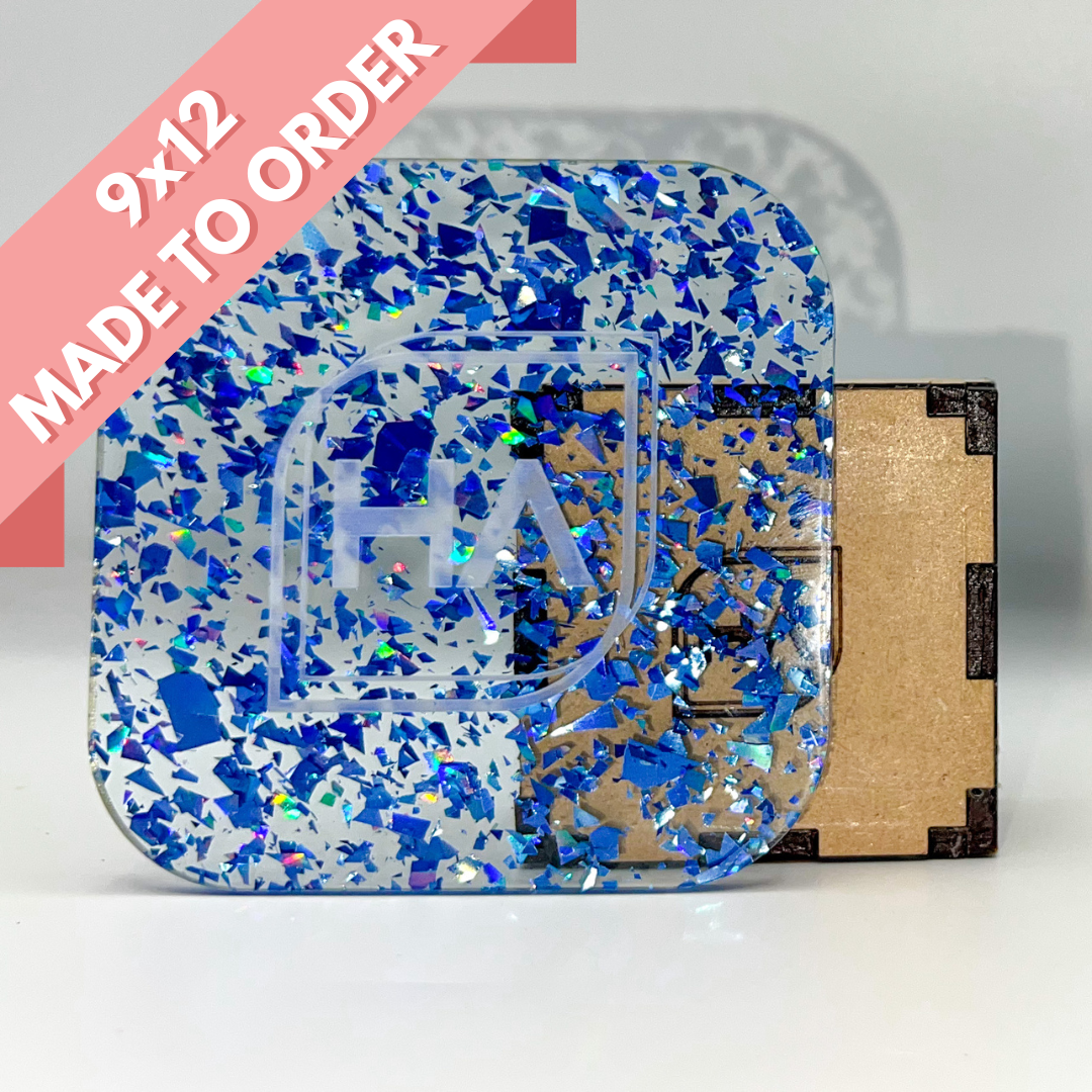 1/8" Iced Holographic Flake Glitter Cast Acrylic Sheet