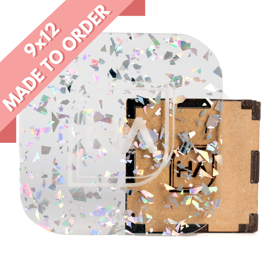 1/8" Silver Holographic Flake Cast Acrylic Sheet