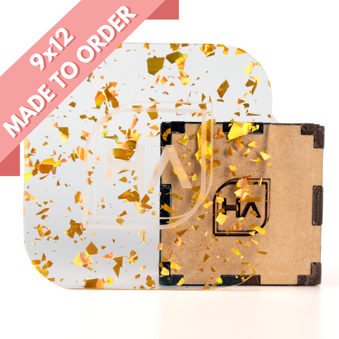 1/8" Gold Holographic Flake Cast Acrylic Sheet