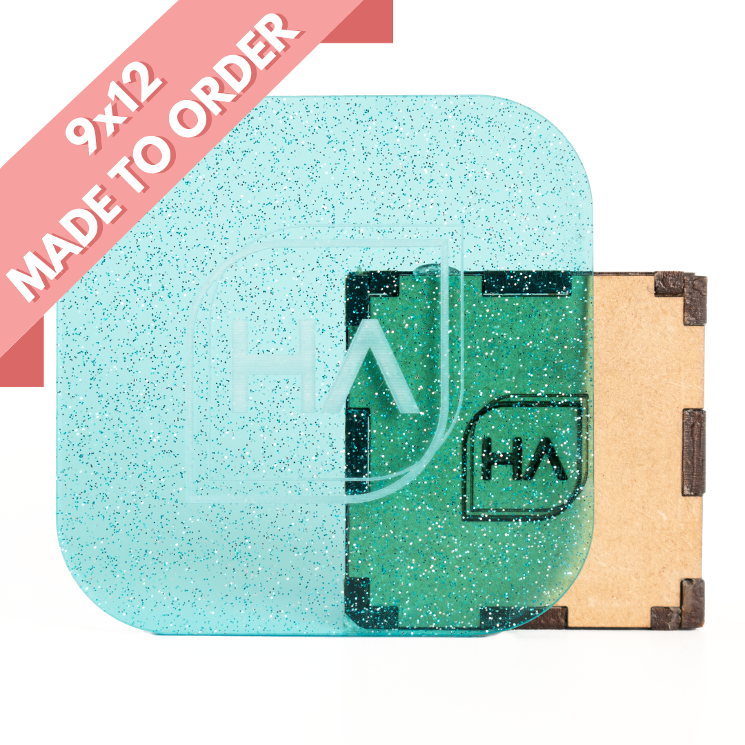 1/8" Aqua Shimmer Glitter Cast Acrylic Sheet