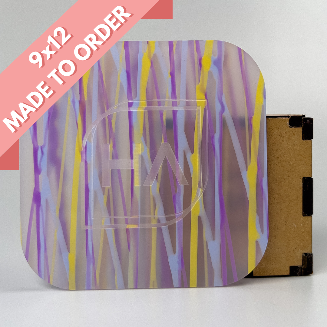 1/8" Sour Grape Drizzle Cast Acrylic Sheet