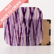 Load image into Gallery viewer, 1/8&quot; Purple Flurfle Drizzle Cast Acrylic Sheet
