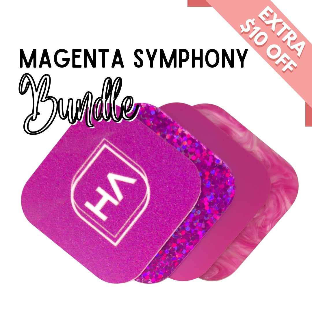 1/8” Magenta Symphony Cast Acrylic Sheet Bundle
