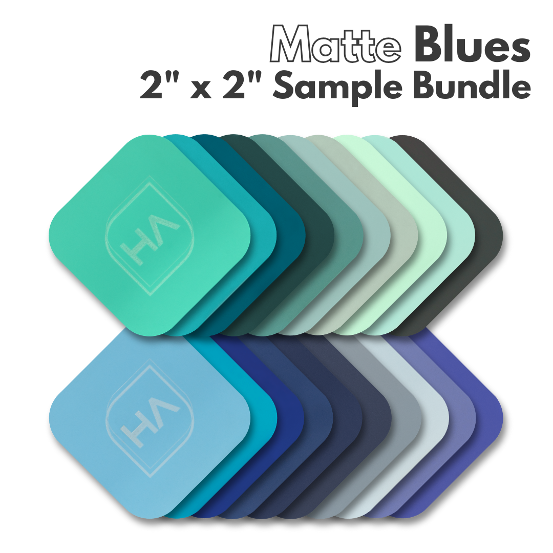 Matte Blues 2" x 2" Sample Square Bundle