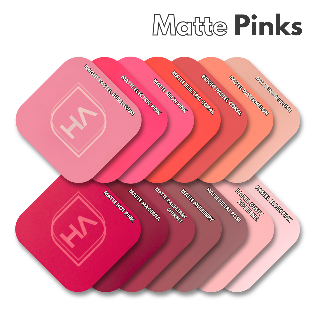 Matte Pink Acrylic Sheets Color Comparison