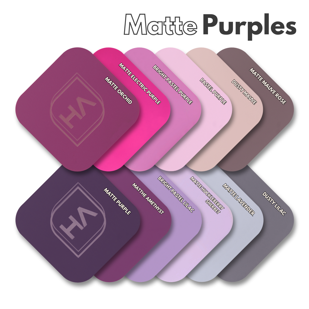 Matte Purple Acrylic Sheets Color Comparison