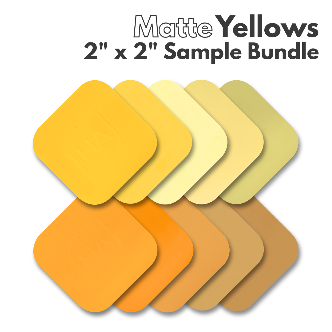 Matte Yellow Acrylic Sheet Sample Bundle