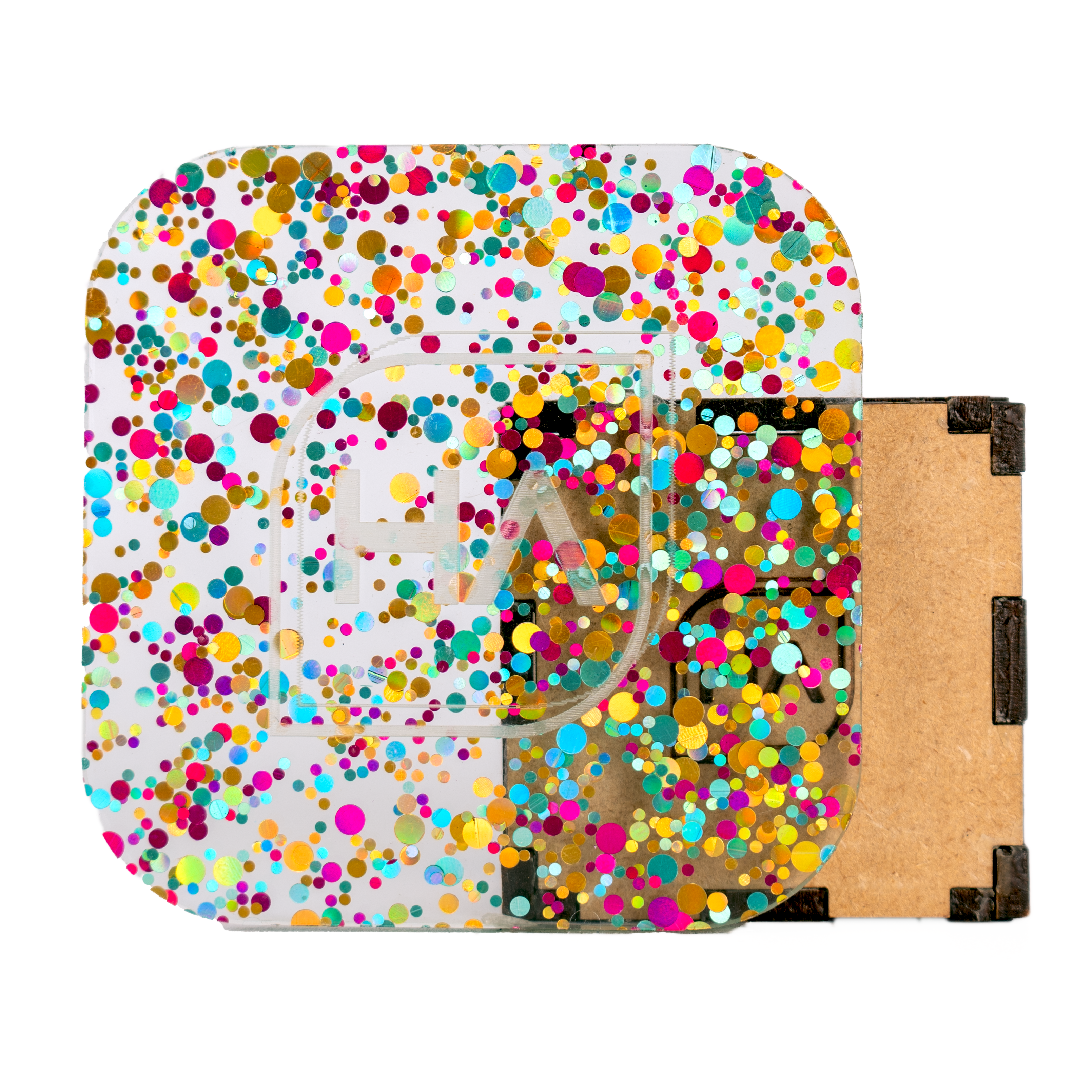 1/8" Mermaid Polka Dots Confetti Cast Acrylic Sheet