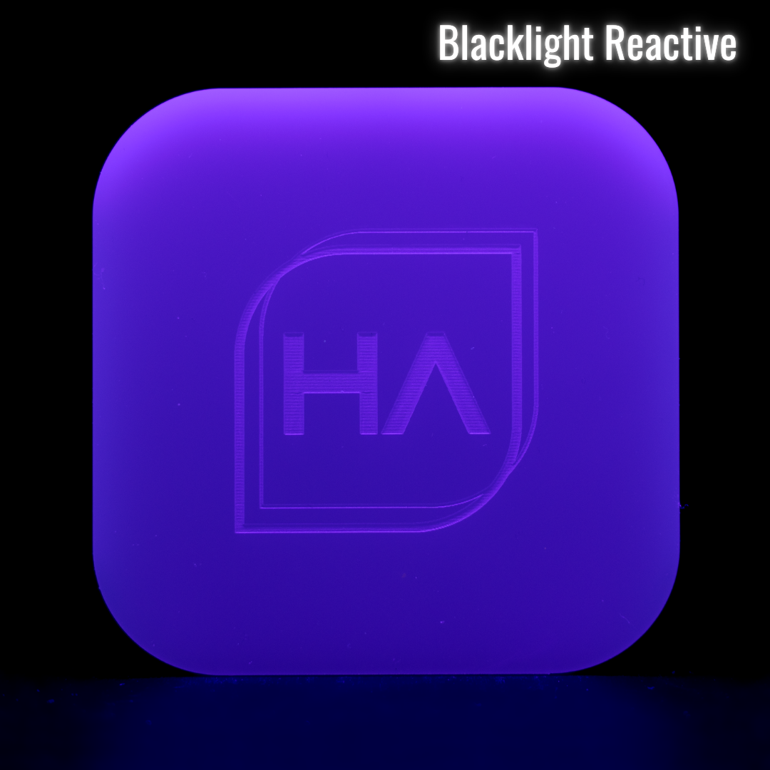 Blacklight reactive 1/8" Milky White Cast Acrylic Sheet- 2447