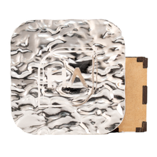 Load image into Gallery viewer, 1/8&quot; Molten Textured Silver Mirror Acrylic Sheet
