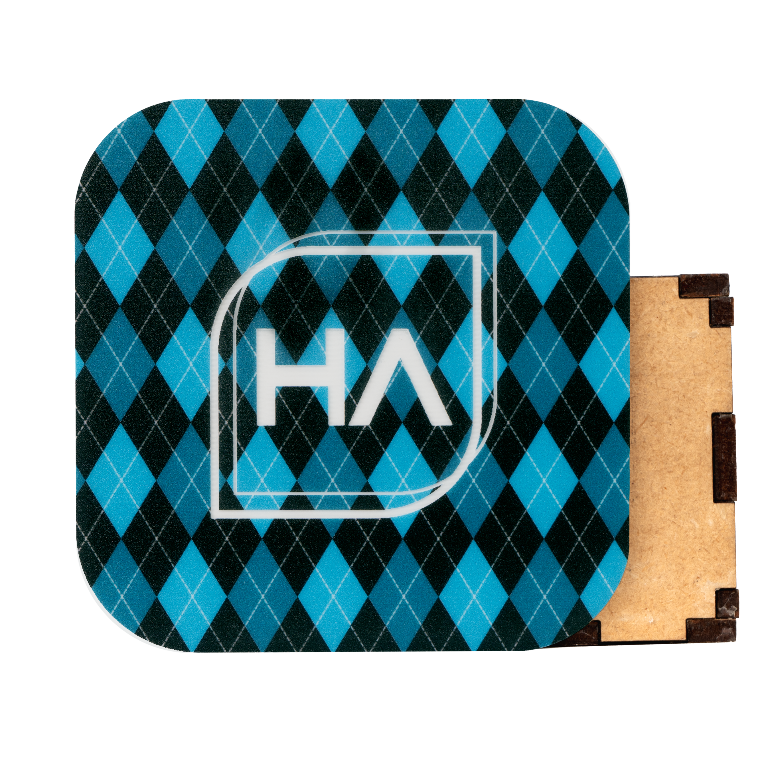 Neon Blue Halloween Argyle Makerprint