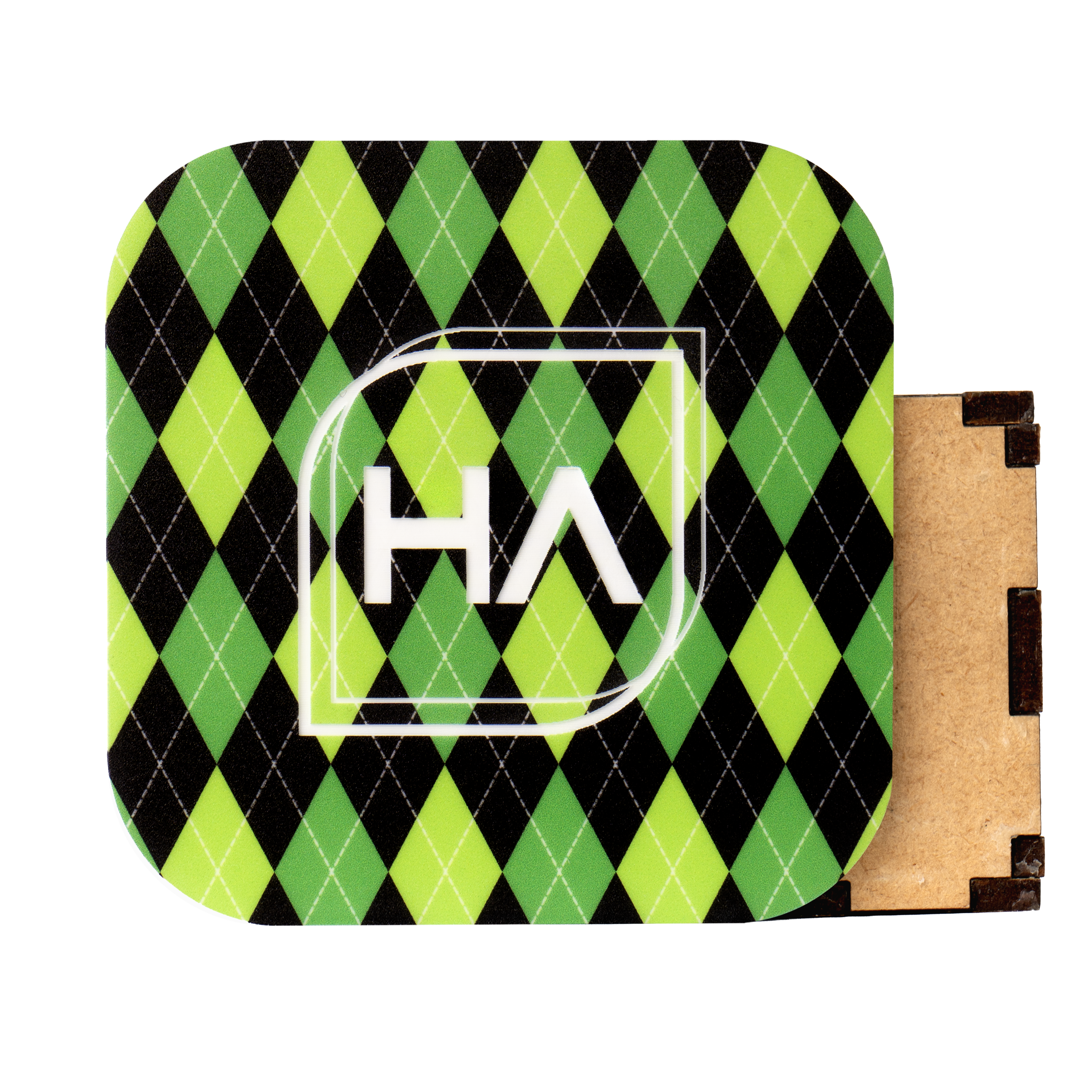 Neon Green Halloween Argyle Makerprint