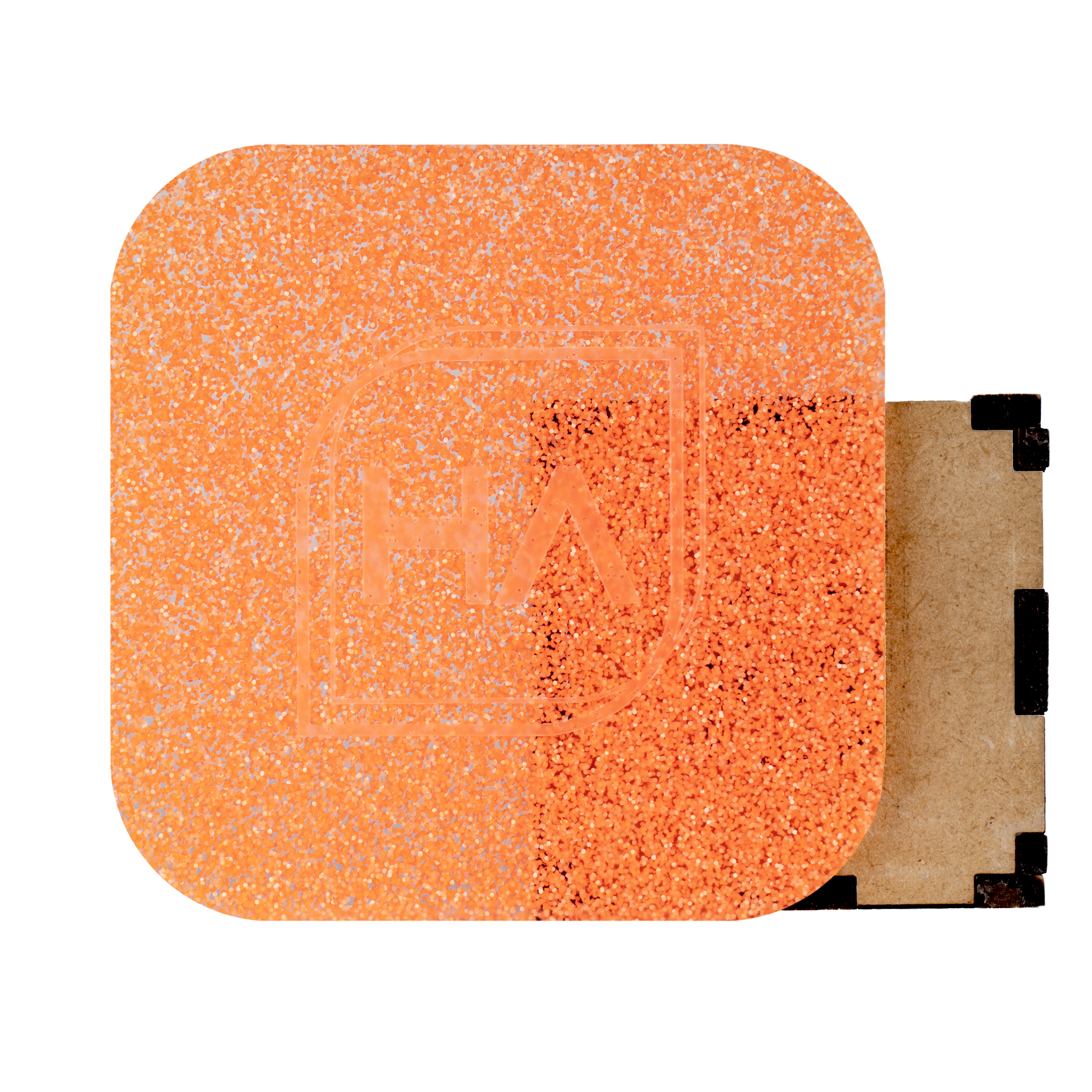 1/8" Neon Orange Glitter Cast Acrylic Sheet