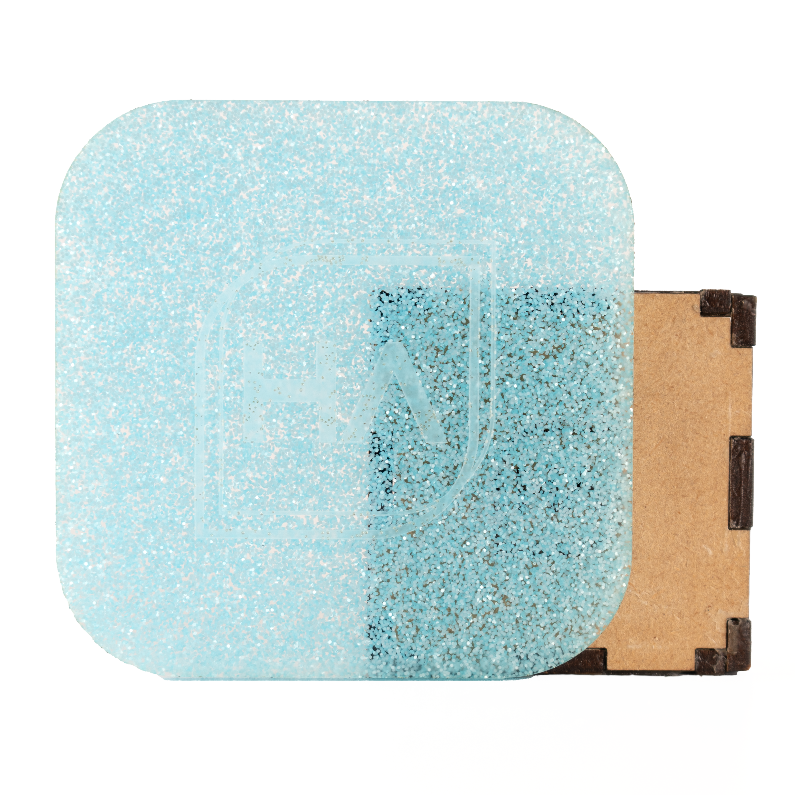 1/8" Neon Sky Blue Glitter Cast Acrylic Sheet
