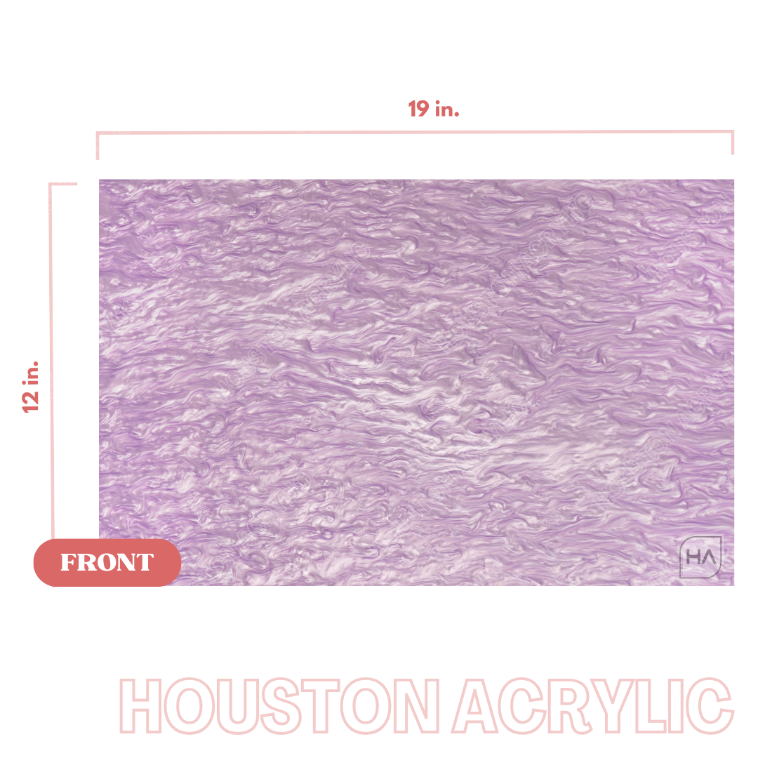 1/8" Pastel Lilac Pearl Cast Acrylic Sheet