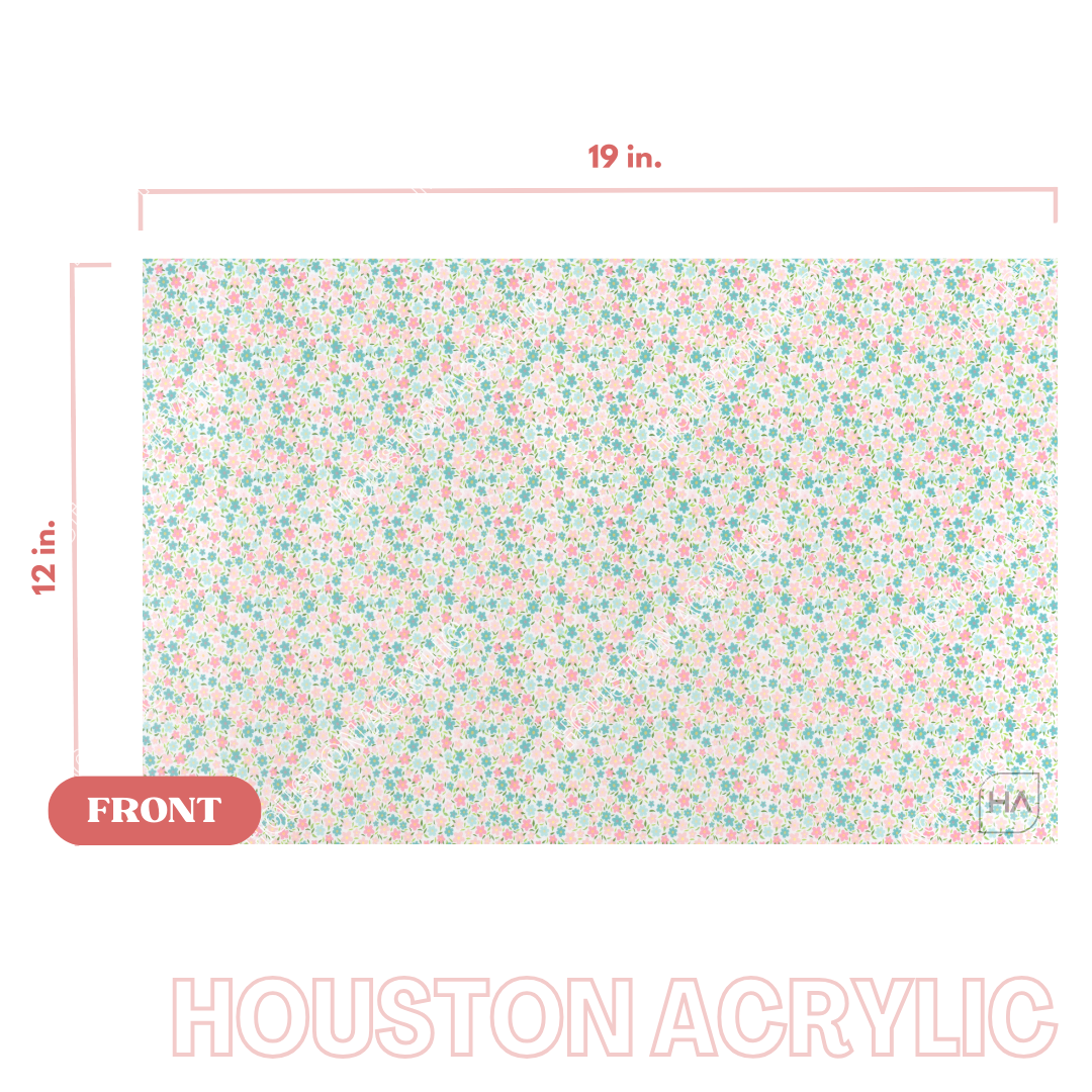 1/8" Pastel Floral MakerPrint Cast Acrylic Sheet Fullsize View