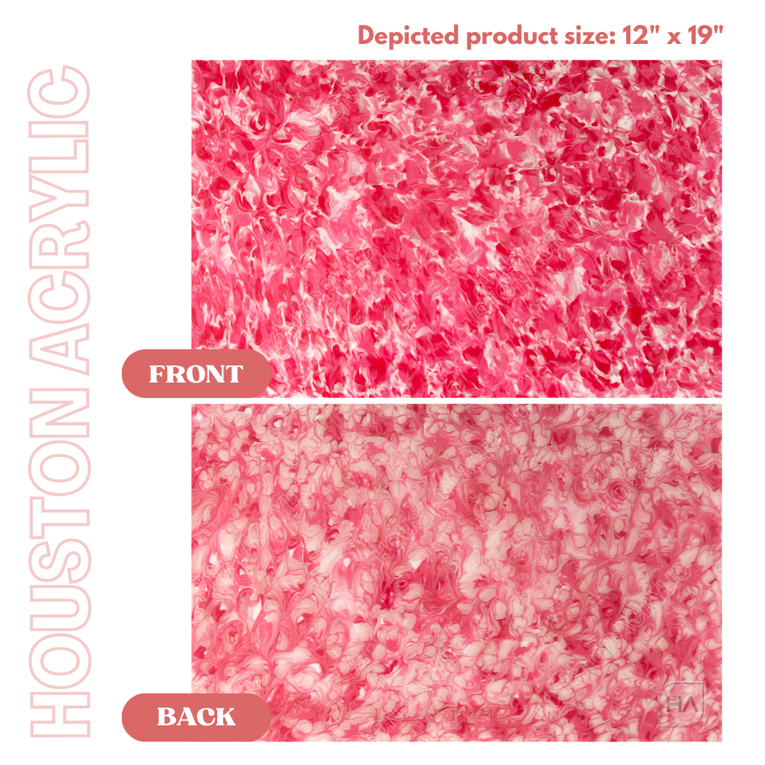 1/8" Pink Berry Swirls Cast Acrylic Sheet