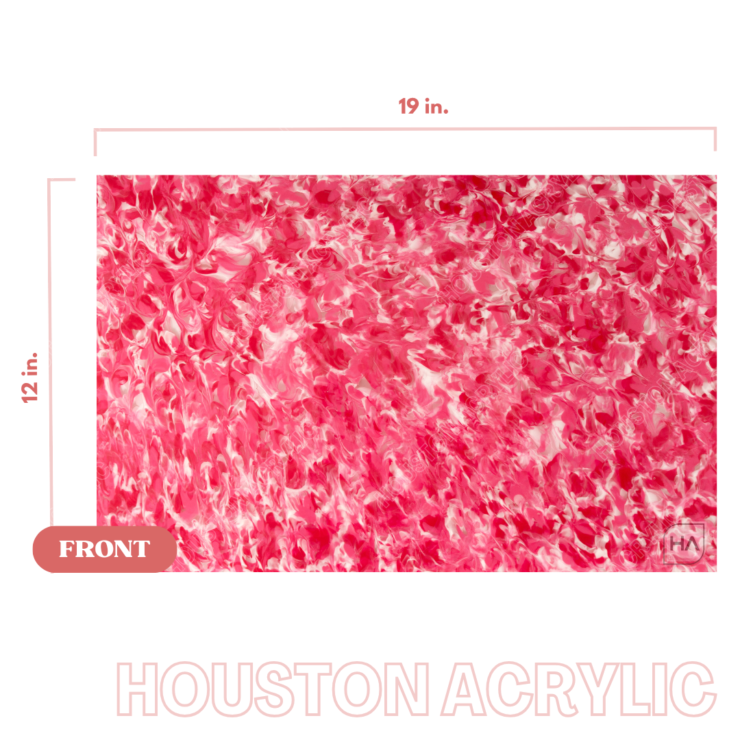 1/8" Pink Berry Swirls Cast Acrylic Sheet