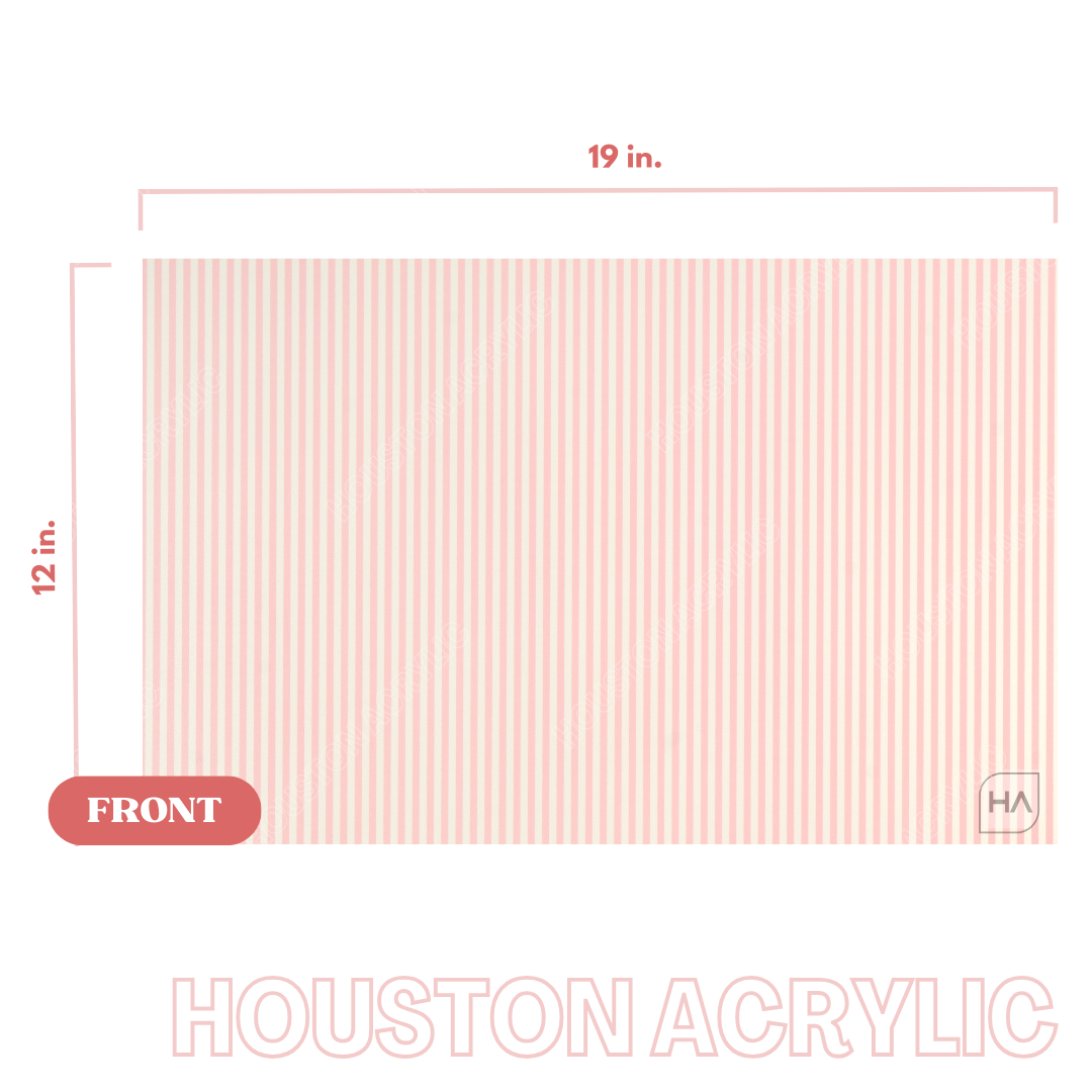 1/8" Pink Stripes MakerPrint Cast Acrylic Sheet Full Size Sheet View