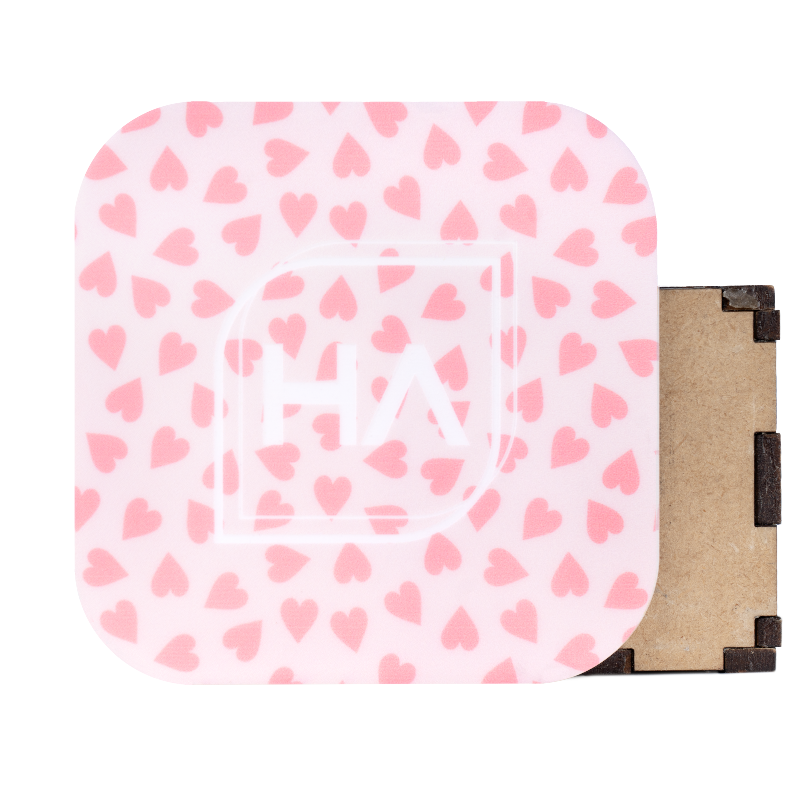 1/8" Pink Hearts MakerPrint Cast Acrylic Sheet