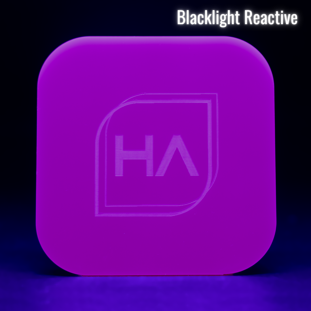 Blacklight reactive 1/8" Plum Cast Acrylic Sheet