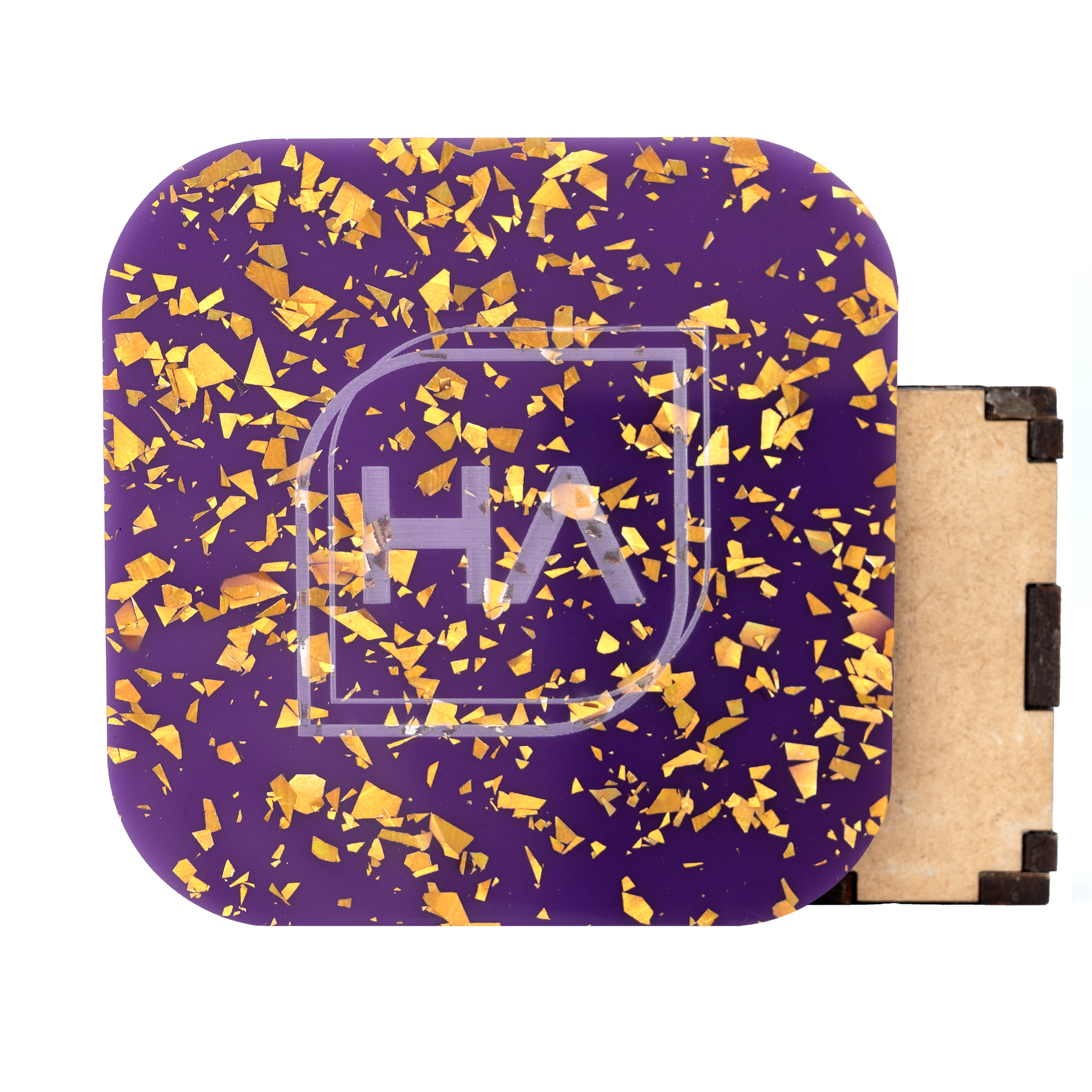 1/8" Purple and Gold Holographic Flake Cast Acrylic Sheet