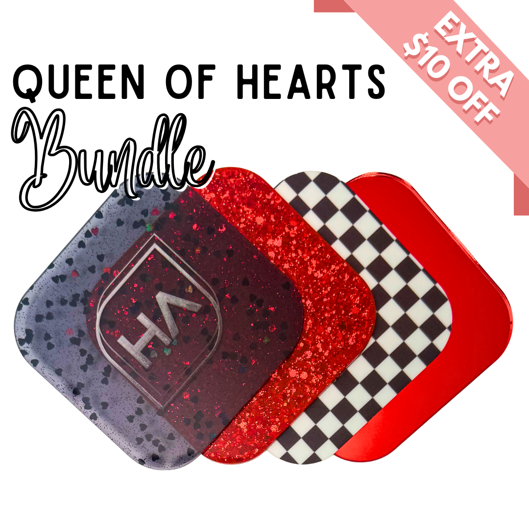 Queen of Hearts Acrylic Sheet Bundle for Valentines Day