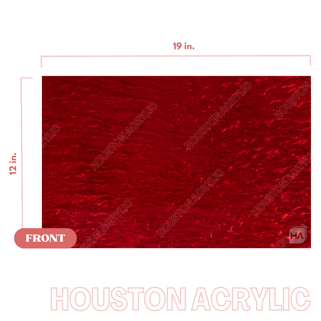 1/8" Red Pearl Cast Acrylic Sheet