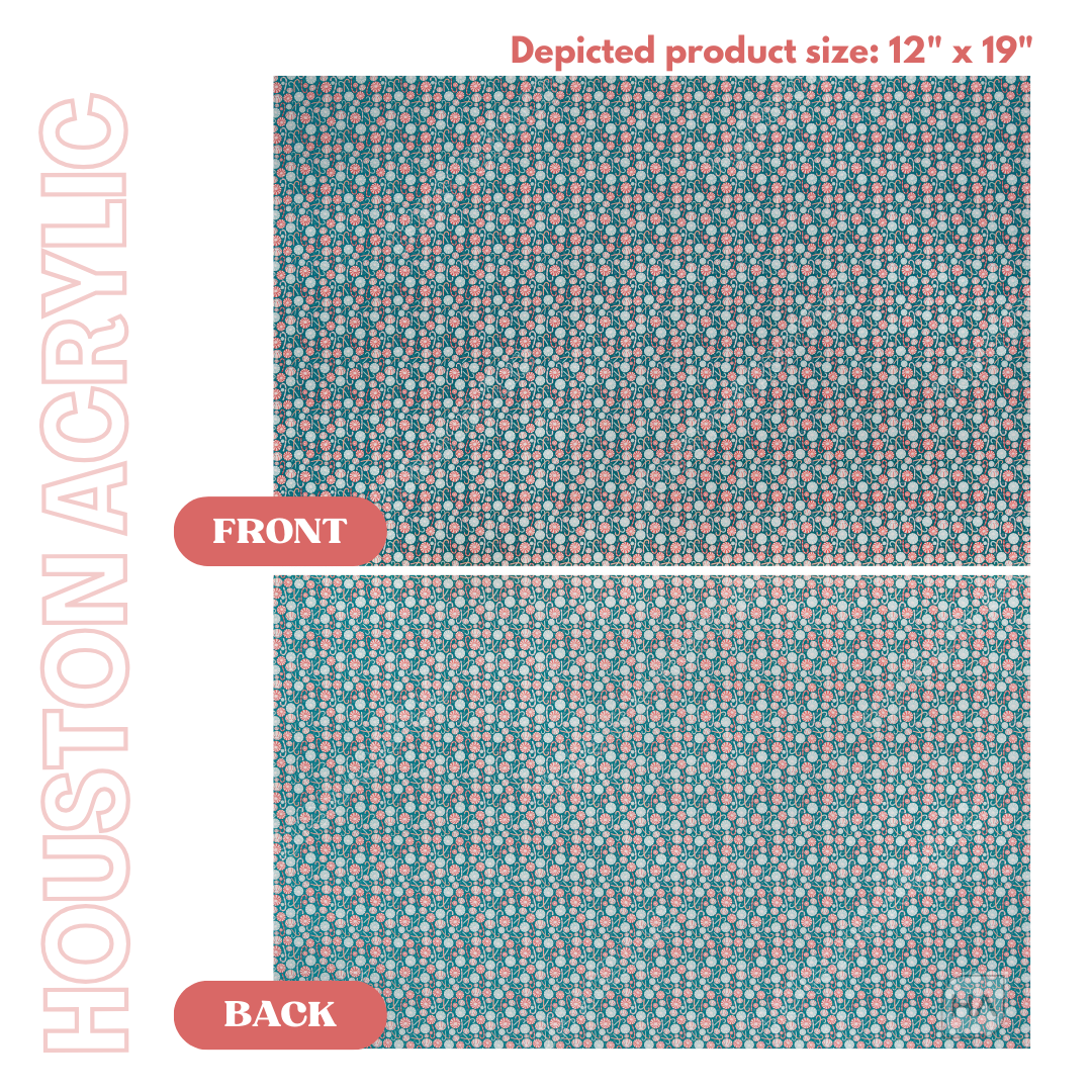 1/8" Retro Peppermint Swirl Texture MakerPrint Acrylic Sheet Front vs Back Full Size Sheet Comparison View